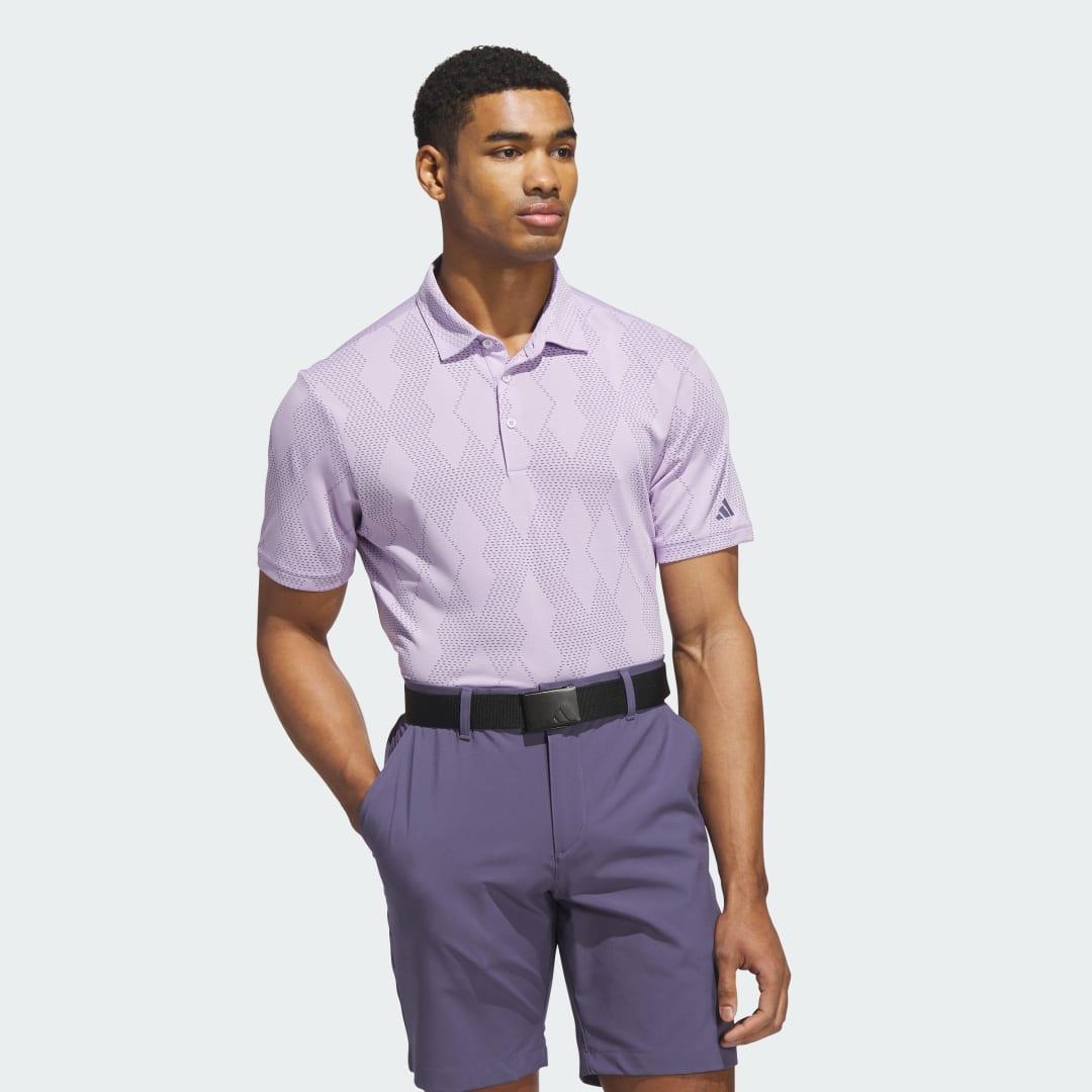 adidas Ultimate365 Micro Texture Polo Shirt Powder Plum L Mens Product Image