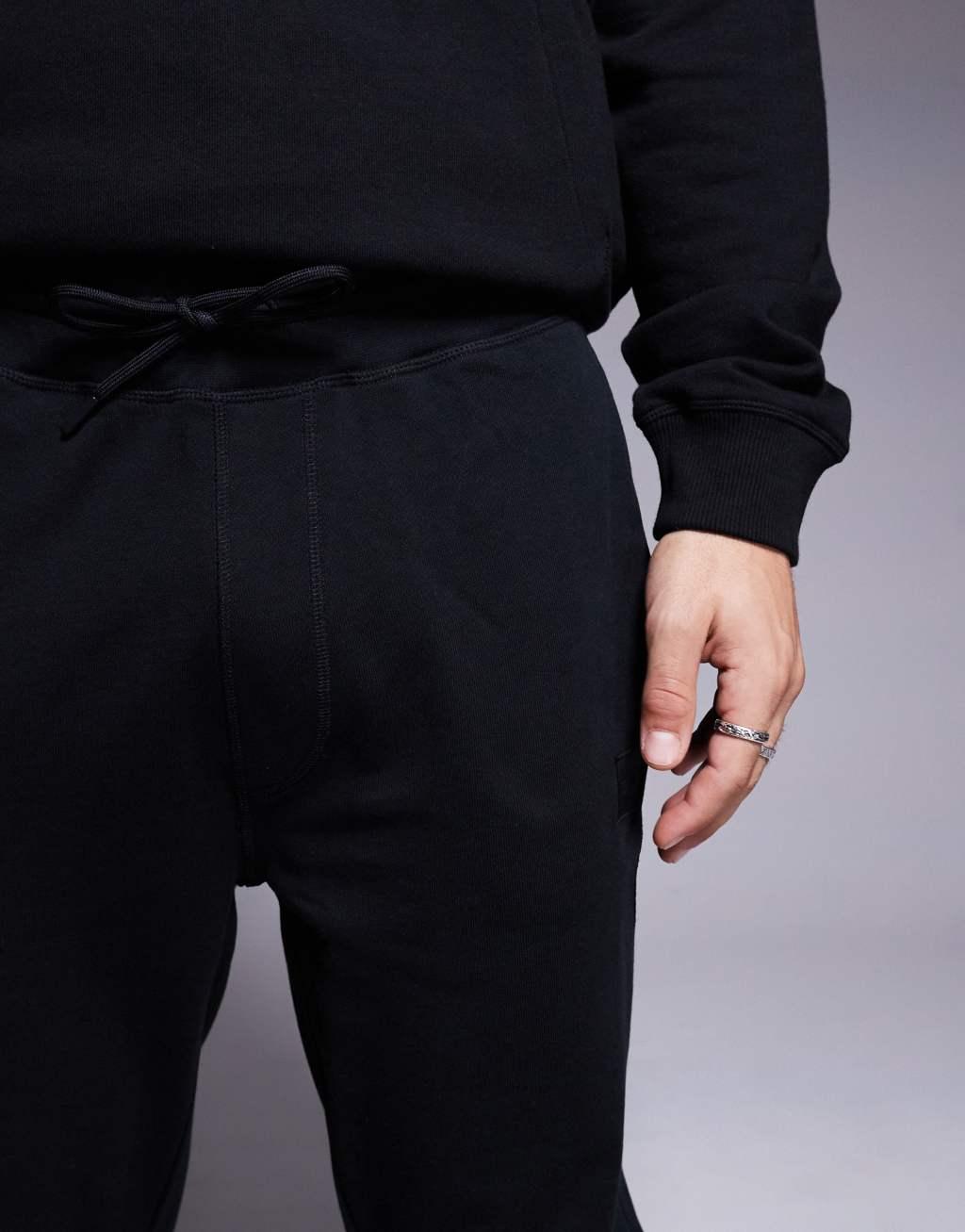 BOSS Orange Sestart logo sweatpants regular fit in black Product Image