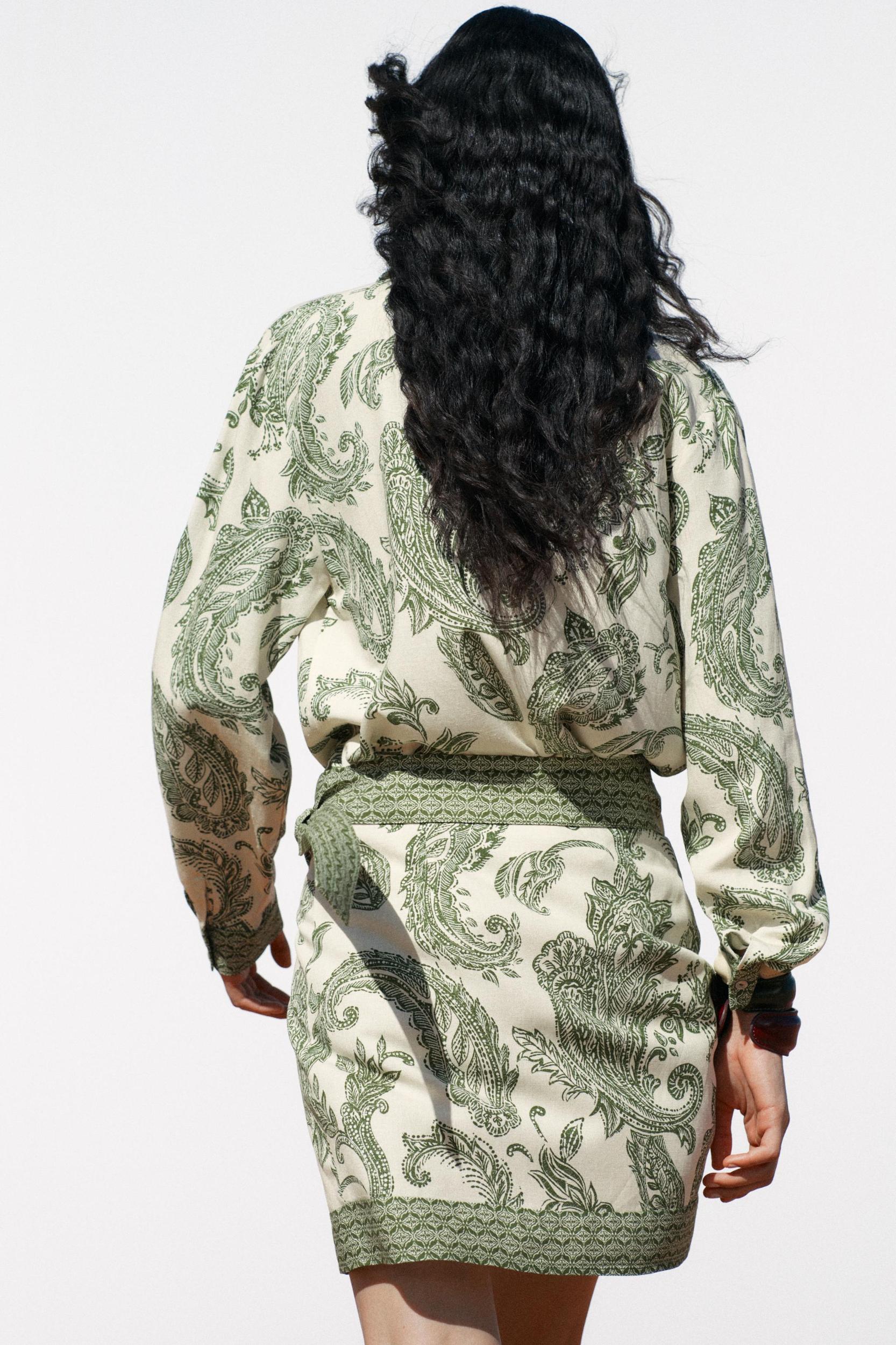 PRINTED SARONG SKIRT Product Image