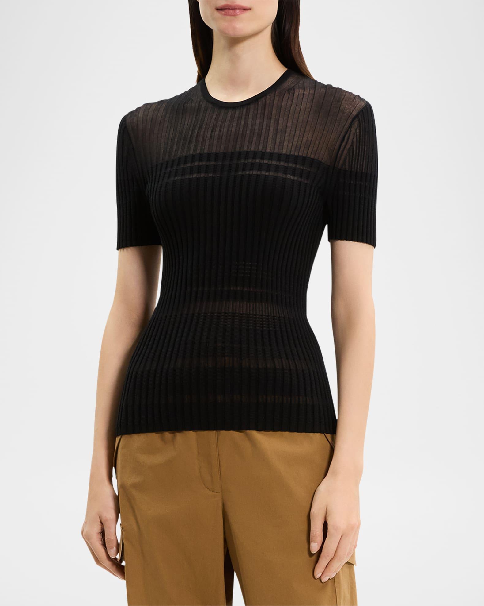 Sheer Stripe Crewneck Tee Product Image