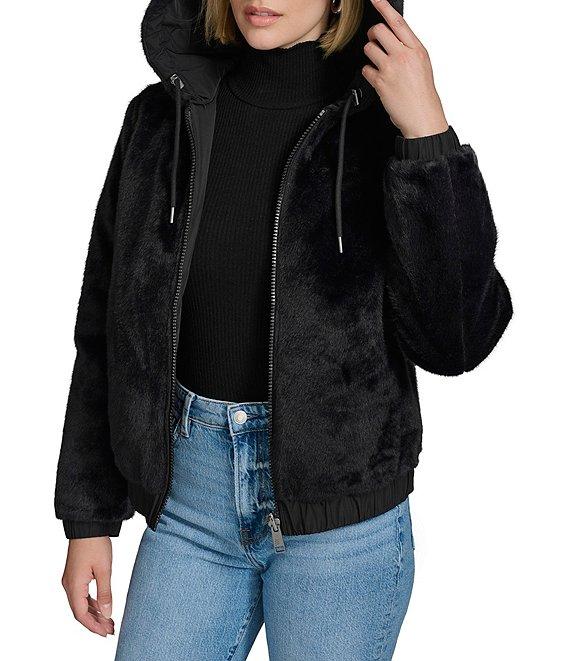 Andrew Marc Sport Dalby Reversible Hoodie Faux Fur Jacket Product Image