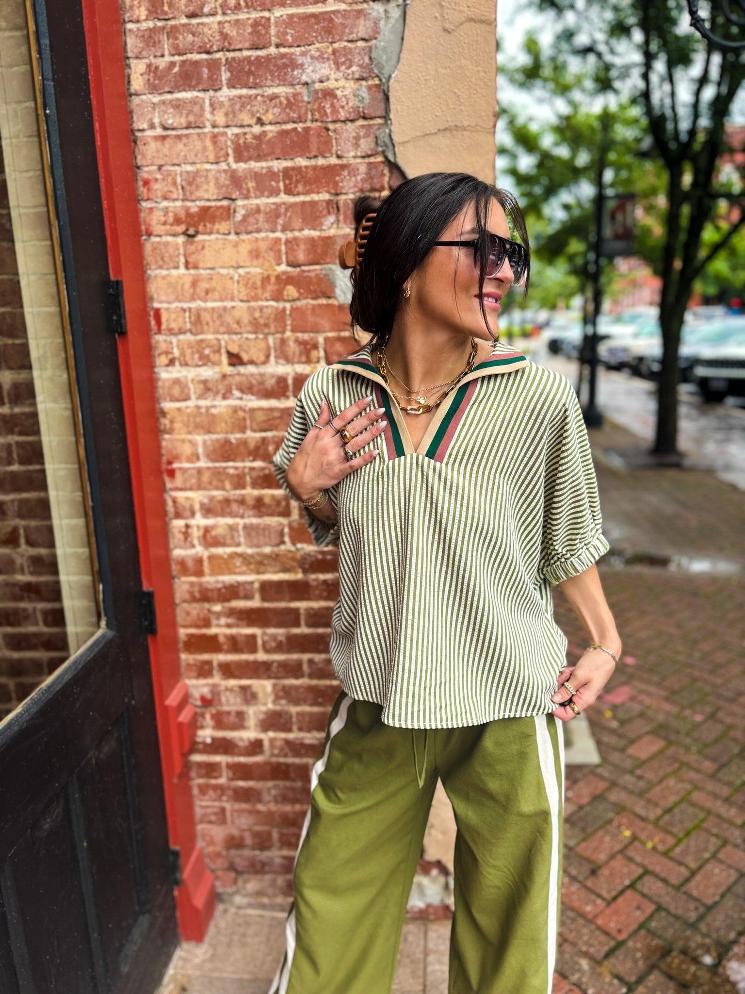 Olivia Stripe Blouse Product Image