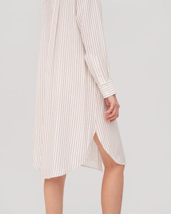 Pinstriped Freesia Shirt Dress Product Image