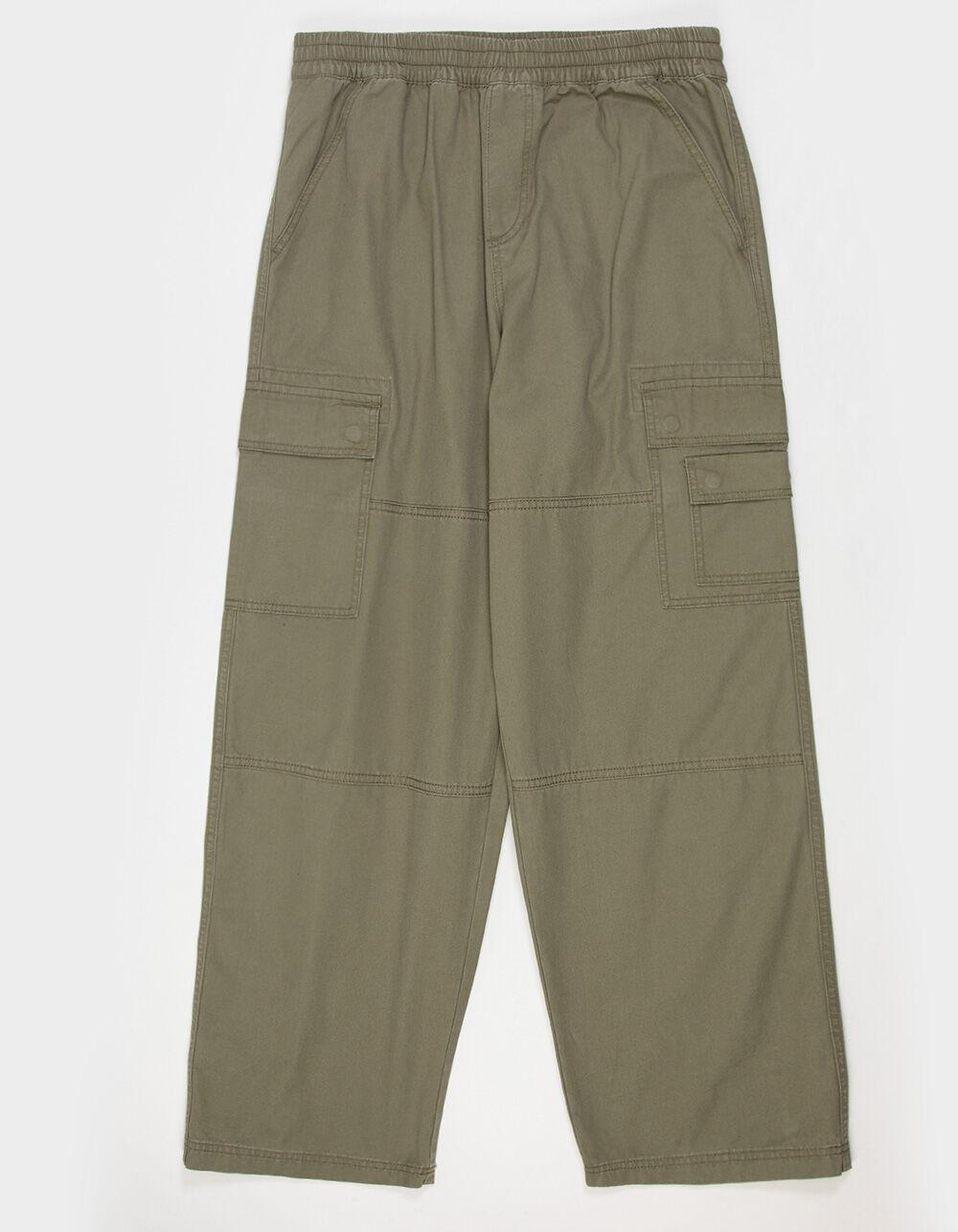 RSQ Mens Baggy Pull On Cargo Pants - OLIVE Product Image
