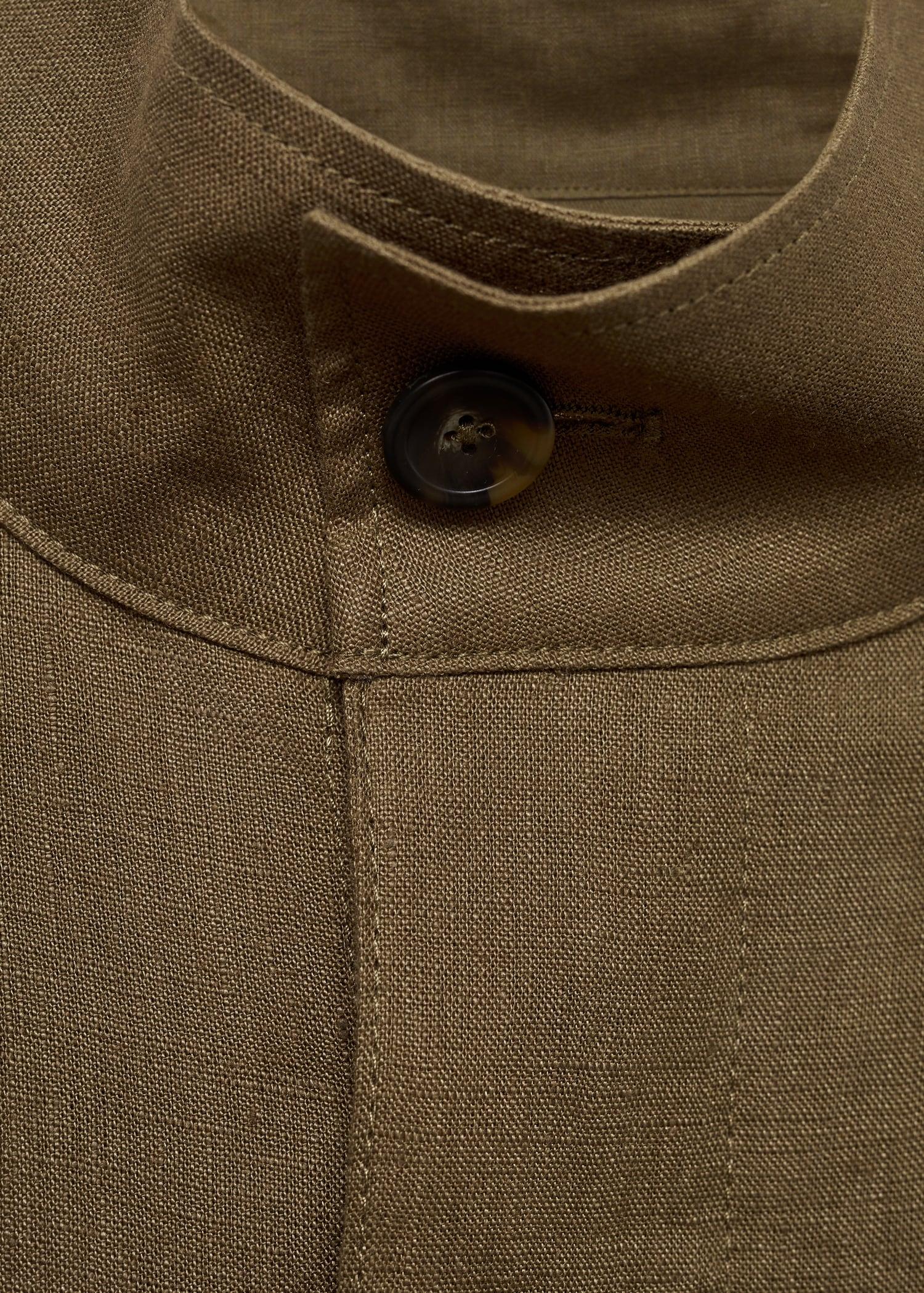 100% linen turtleneck jacket - Men | MANGO USA Product Image