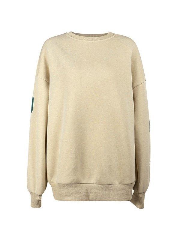 Back Letter Graphic Pullover Sweatshirt Product Image