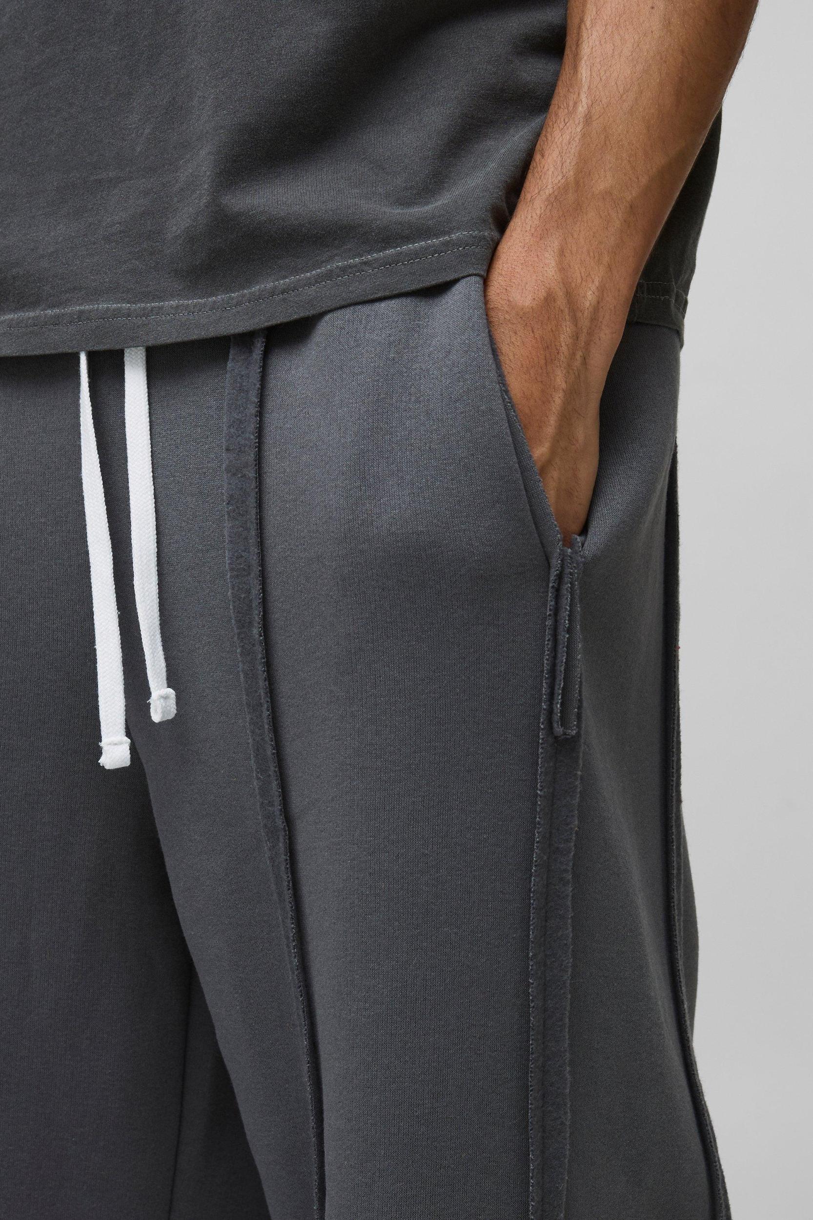 Extreme Wide Leg Exposed Seam Sweatpants | boohooMAN USA Product Image