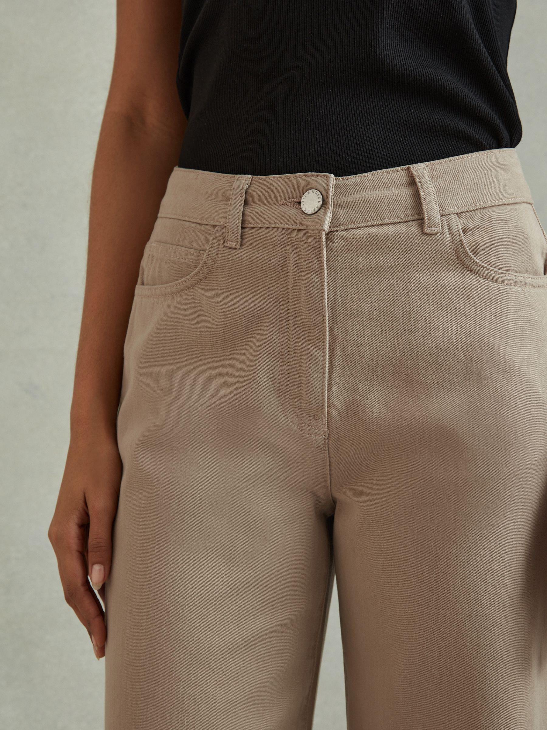 Garment Dyed Wide Leg Trousers in Light Camel Product Image