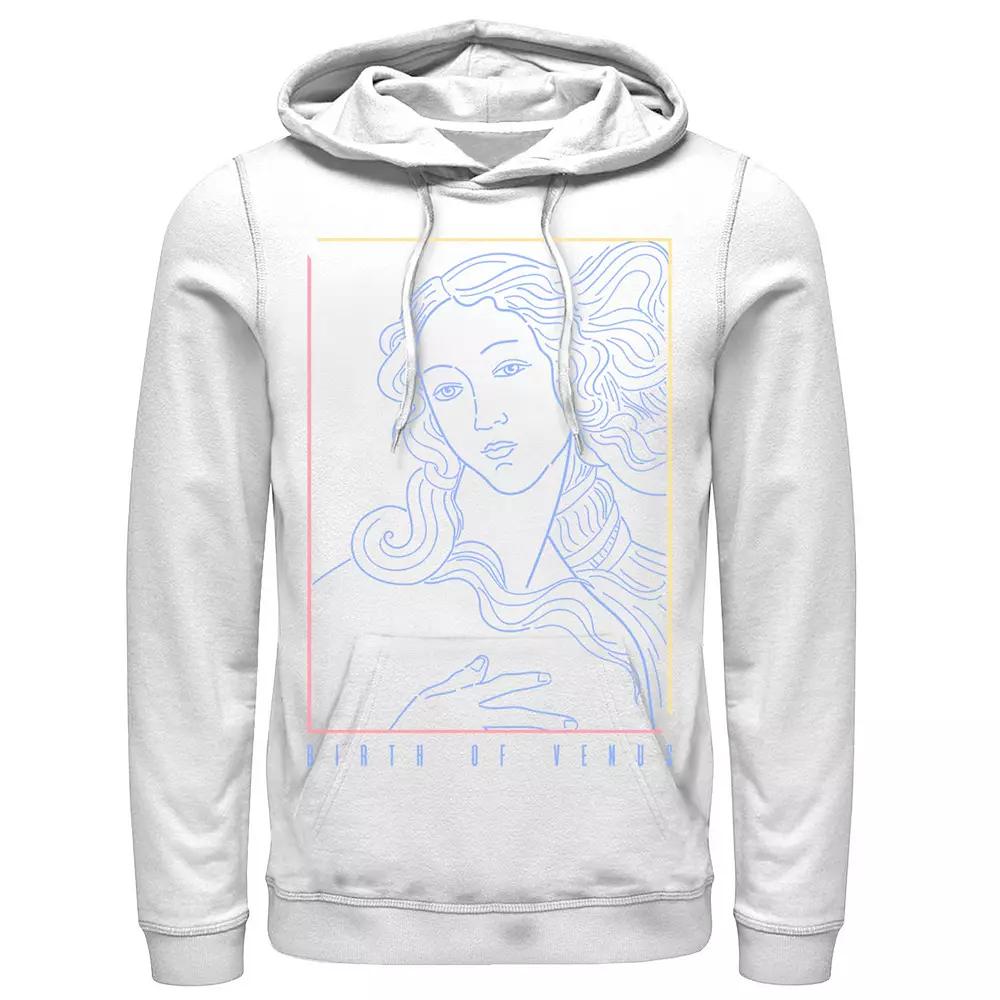 Men's Fifth Sun Birth Of Venus Line Art Portrait Hoodie,  Product Image