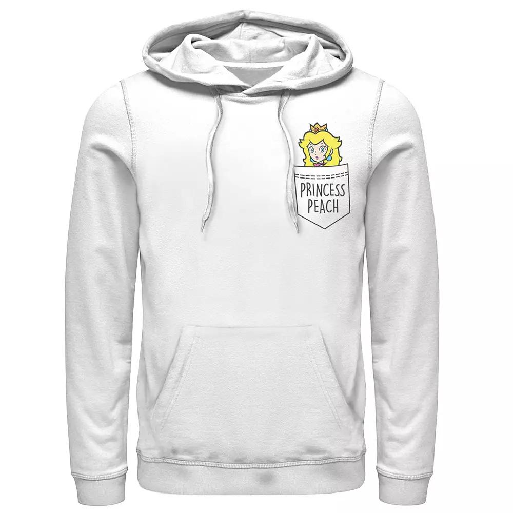 Men's Nintendo Super Mario Princess Peach Pocket Pull-Over Hoodie,  Product Image
