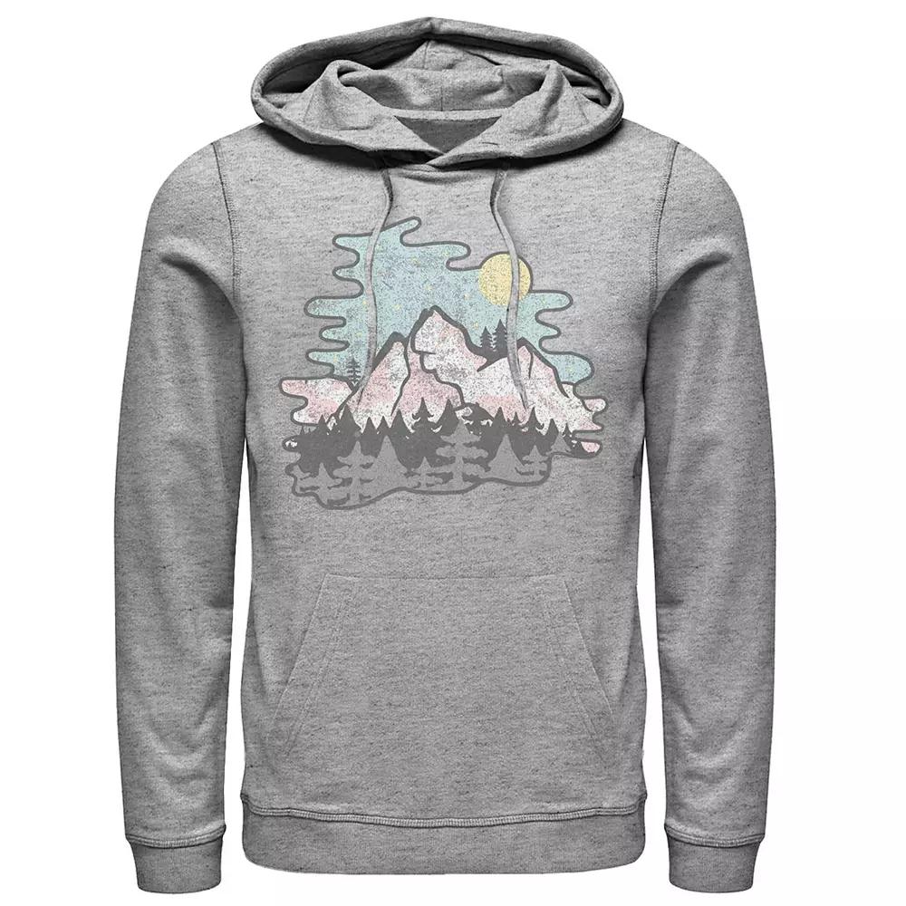 Men's Vintage Style Mountains At Twilight Nature Hoodie,  Product Image