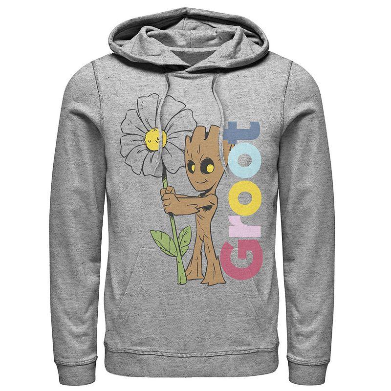 Men's Marvel Guardians Of The Galaxy Groot Flower Portrait Hoodie,  Product Image
