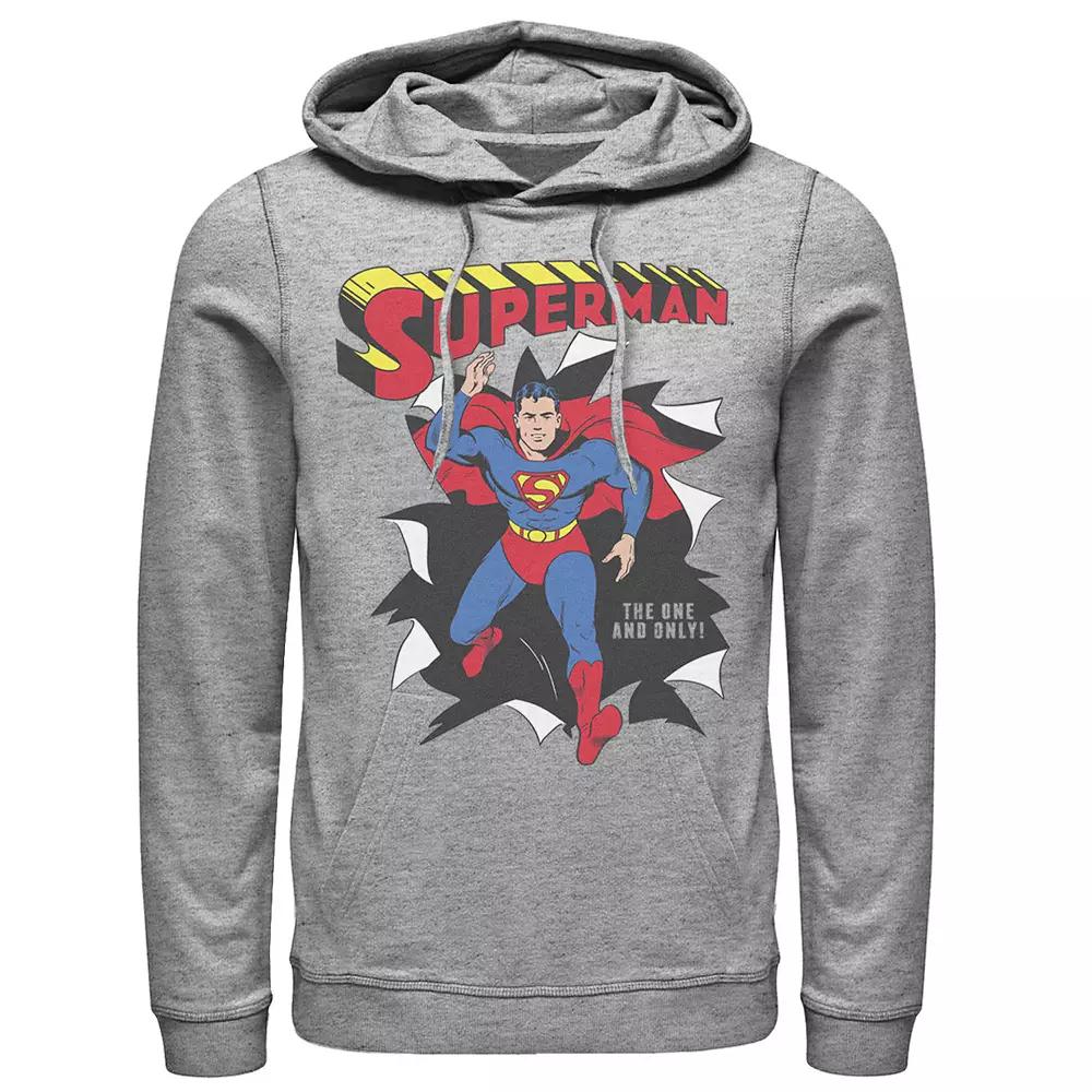 Men's DC Comics Superman Through Wall Poster Hoodie,  Product Image