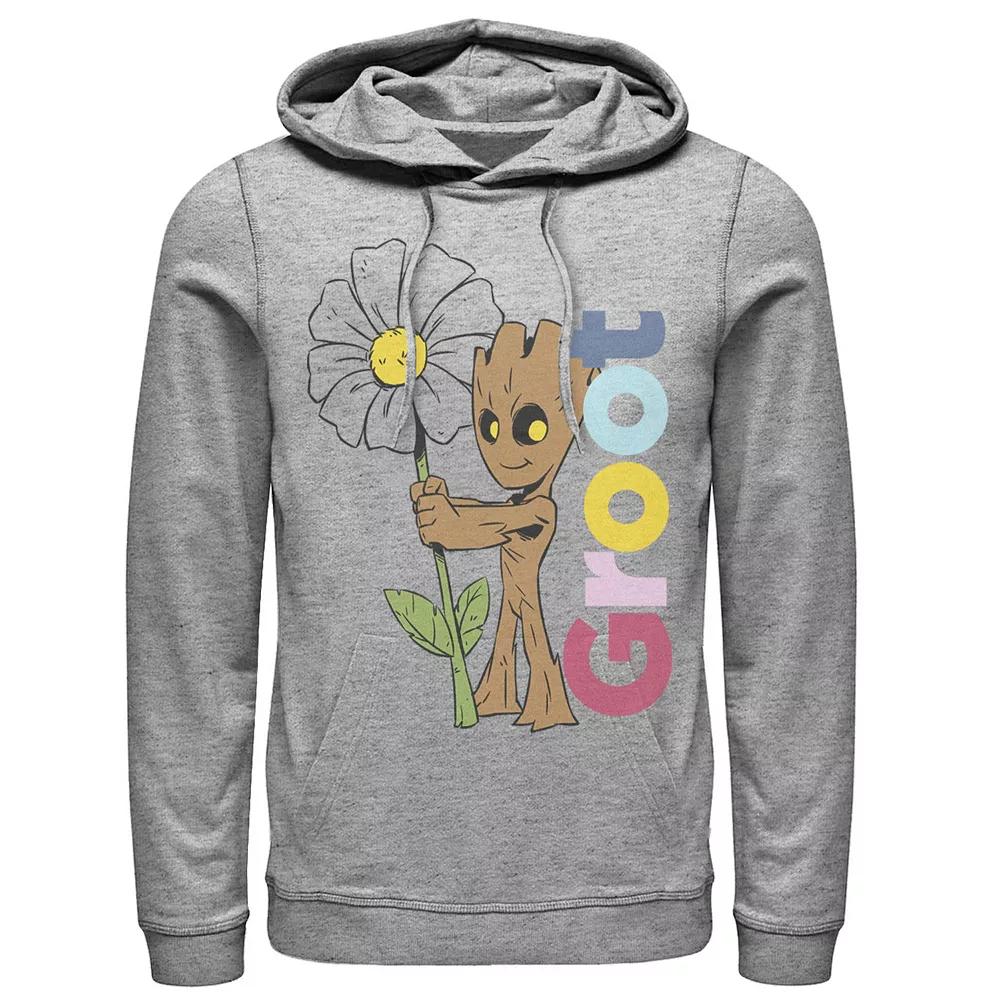 Men's Marvel Guardians Of The Galaxy Groot Flower Portrait Hoodie,  Product Image