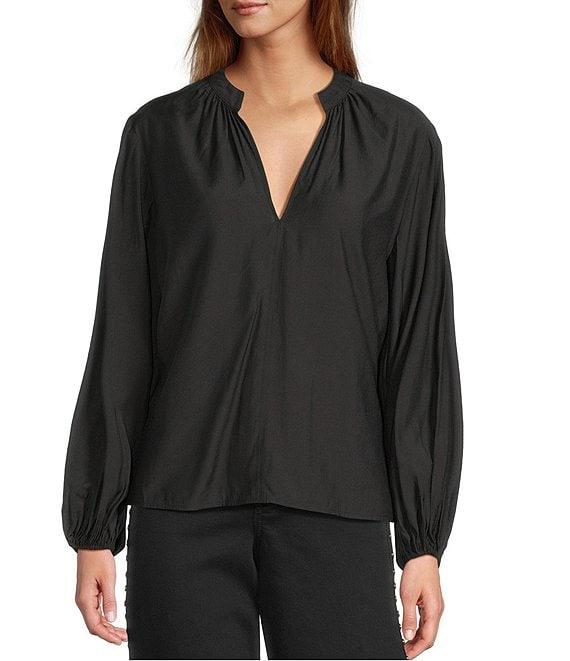 Antonio Melani Doris V-Neck Long Sleeve Elastic Cuff Blouse Product Image