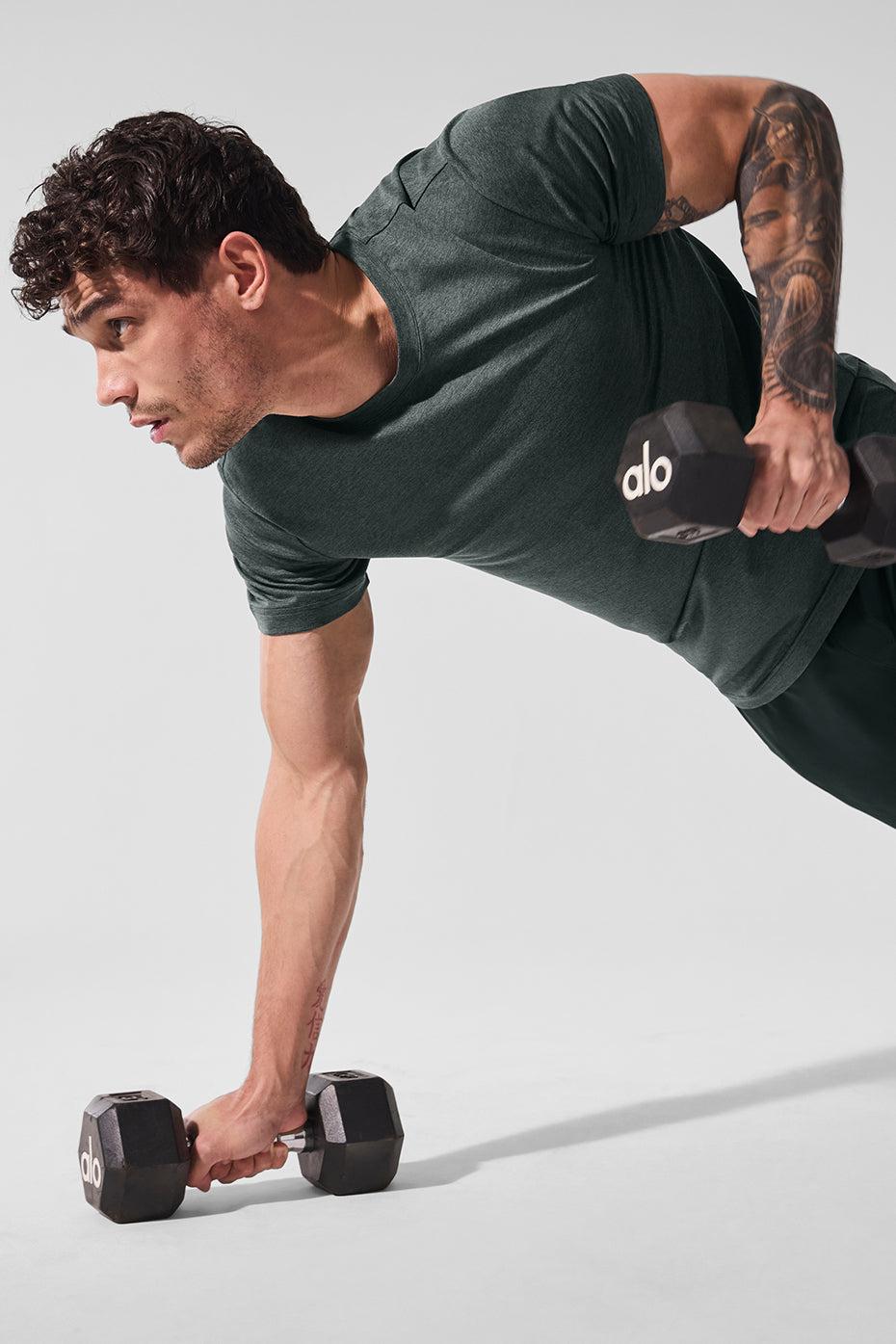 Conquer Reform Crewneck Short Sleeve - Charcoal Green Heather Product Image