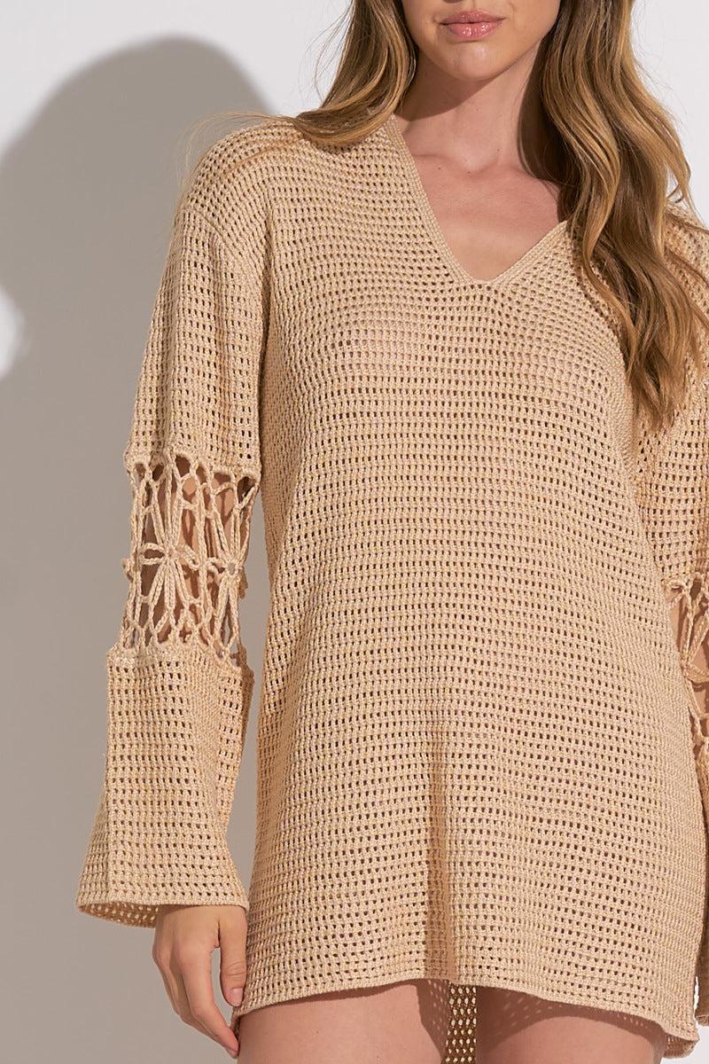 Crochet Sleeve Tunic Product Image