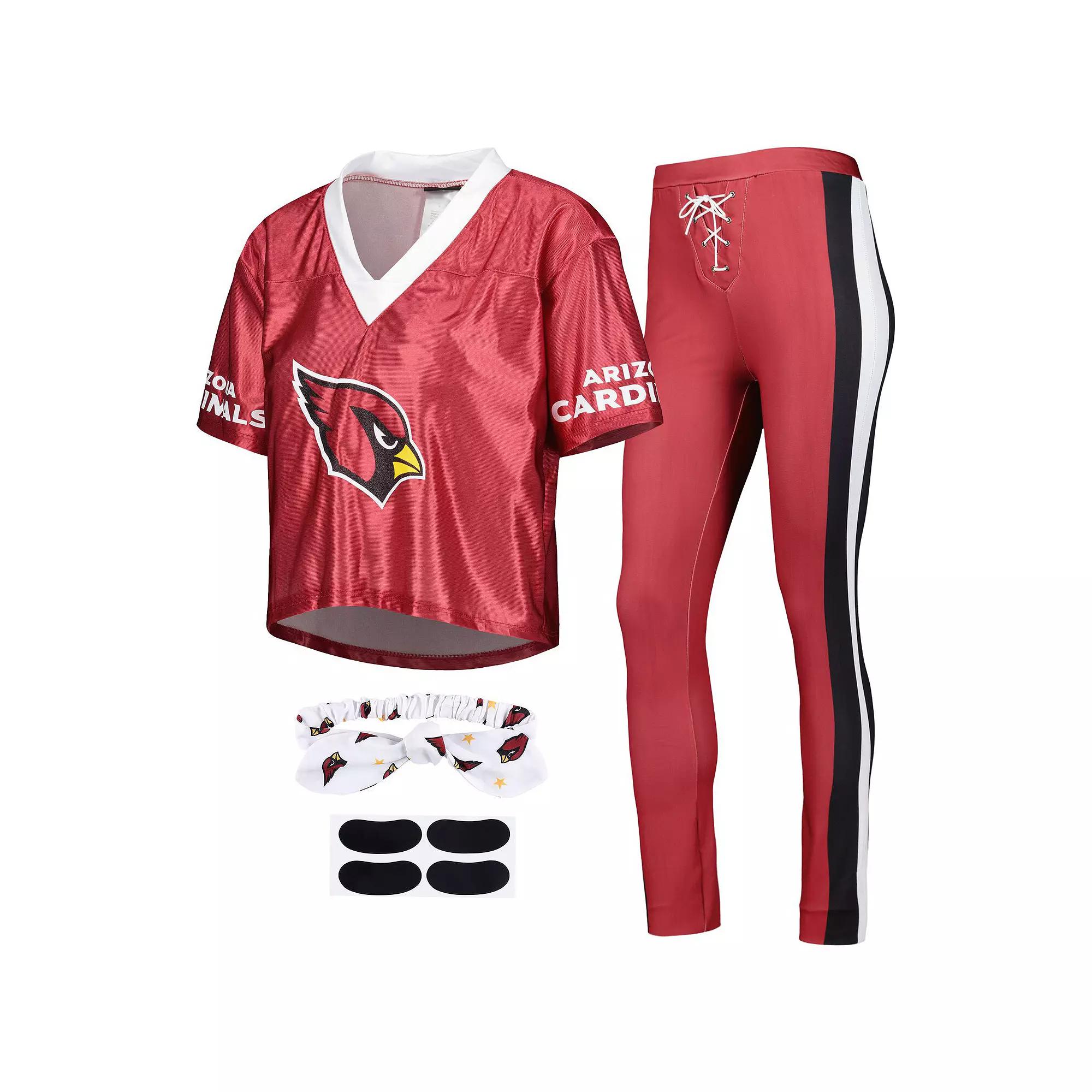 Women's Cardinal Arizona Cardinals Game Day Costume Sleep Set, Size: 2XL, Red Product Image