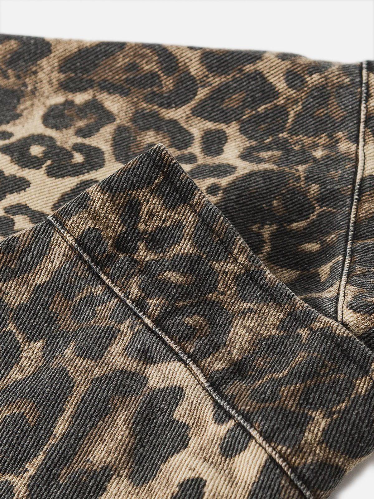 Aelfric Eden Distressed Leopard Print Jacket Product Image