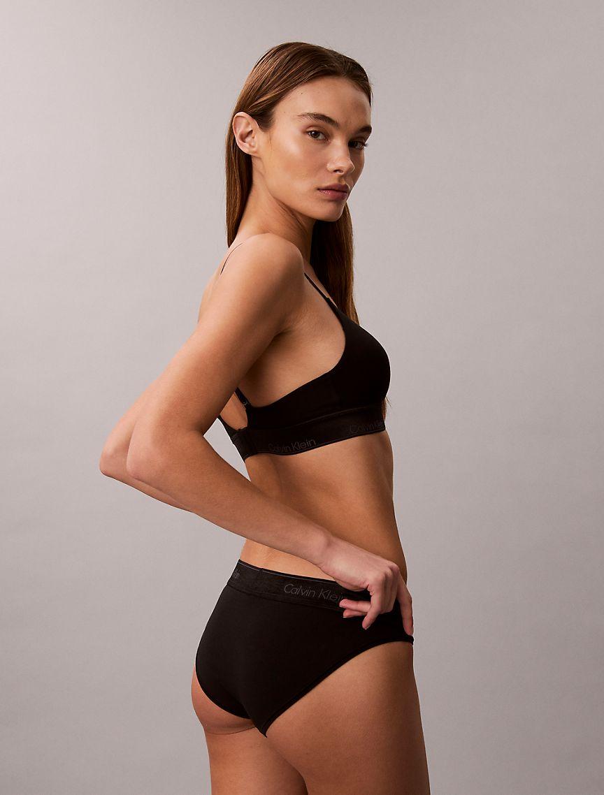 Icon Cotton Modal Metallic Lightly Lined Triangle Bralette Product Image