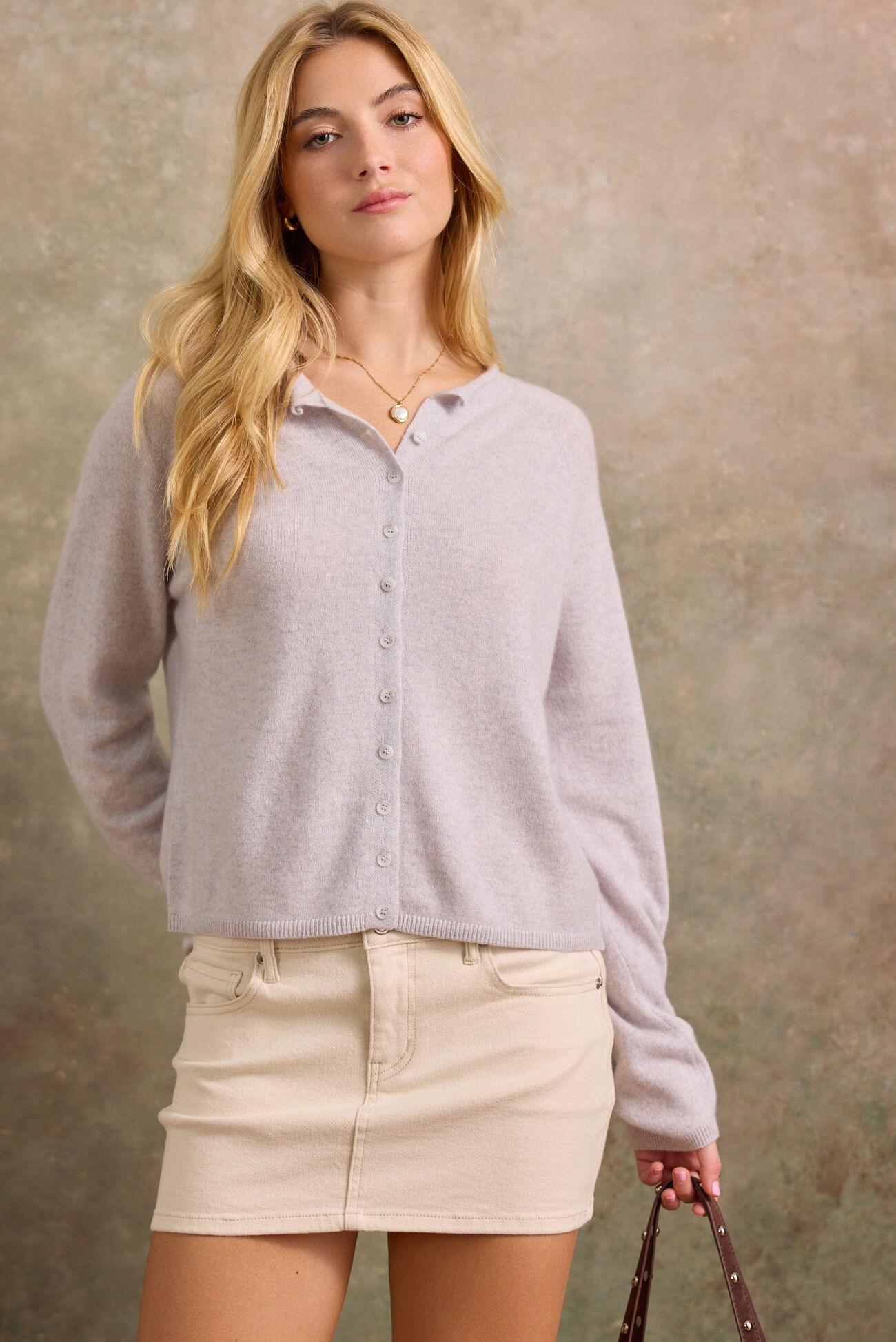Brighton Cashmere Roll Neck Cardigan Product Image