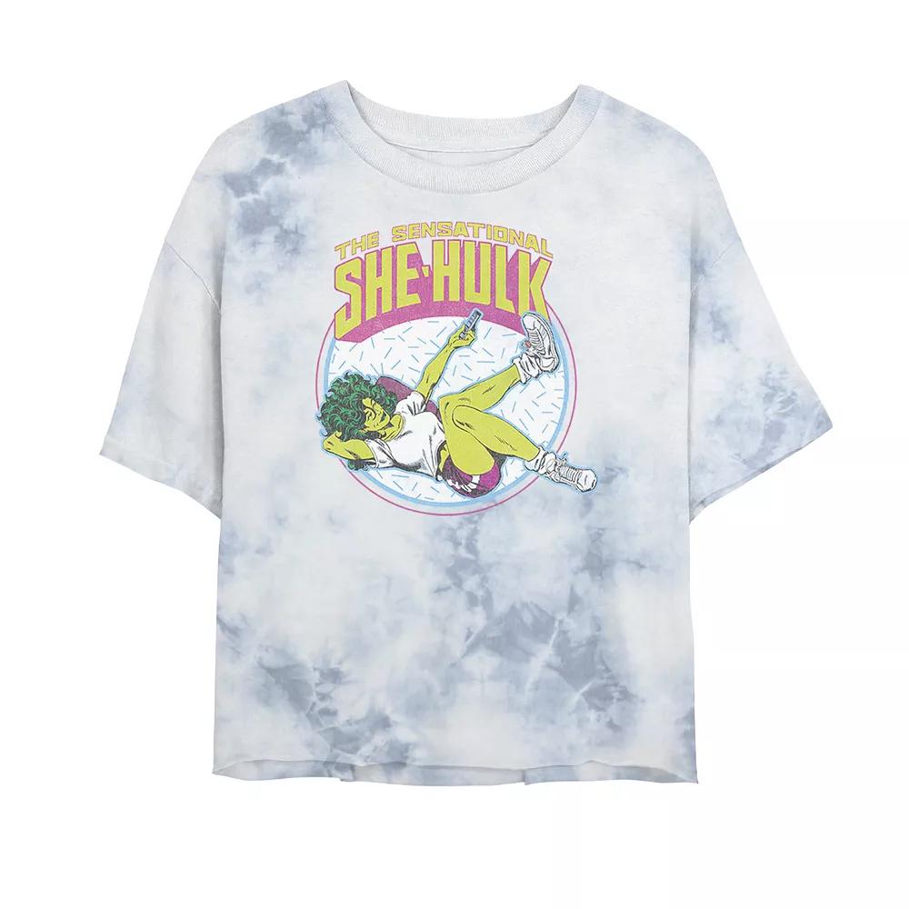 Juniors' Marvel The Sensational She-Hulk Vintage Tee, Girl's, Size: XL, White Blue Product Image
