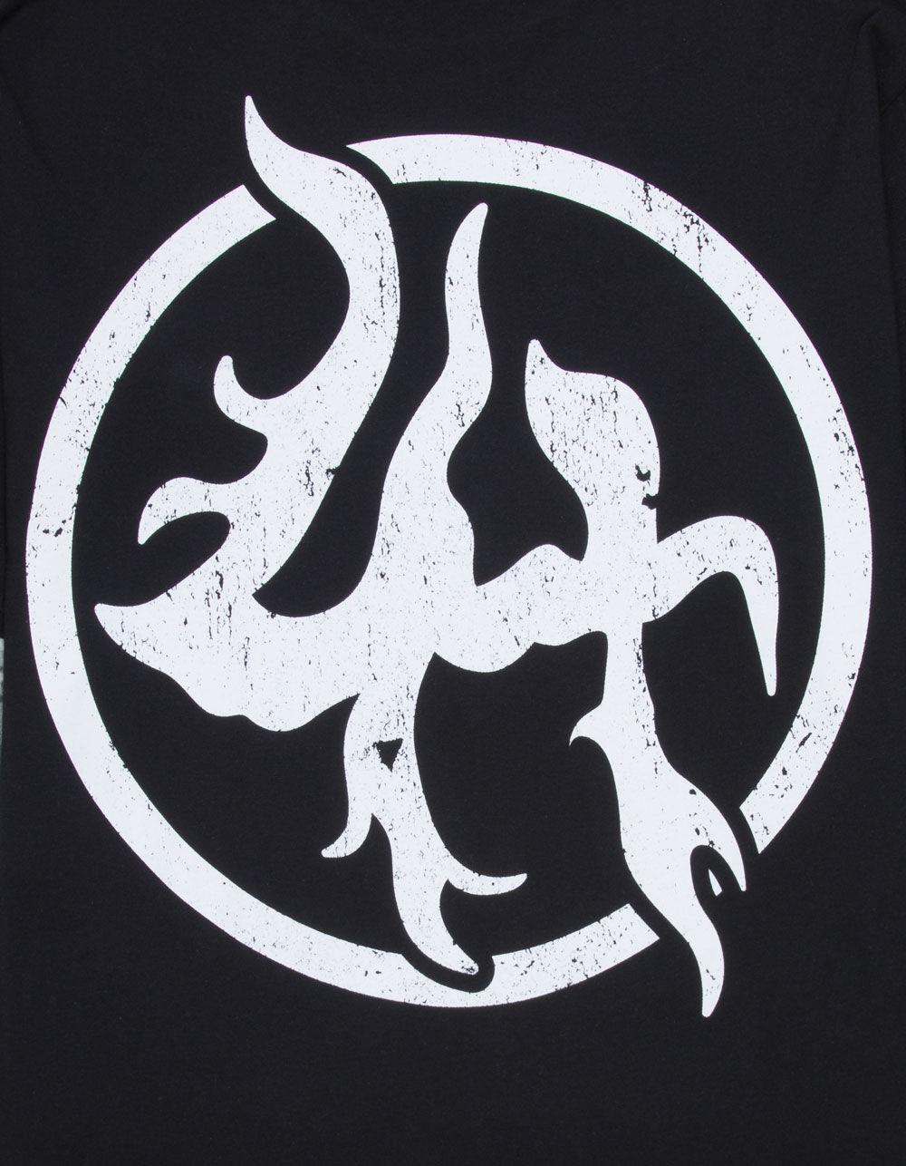 LOST IN THE HILLS Mens Long Sleeve 2fer Tee - BLACK Product Image