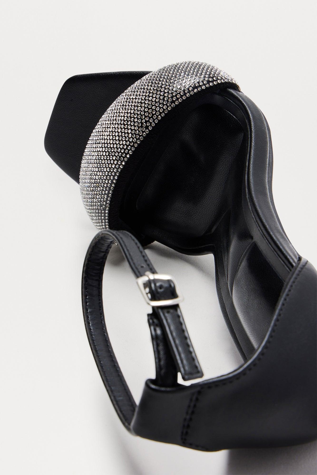 Lorris Rhinestone Heels - Black Product Image