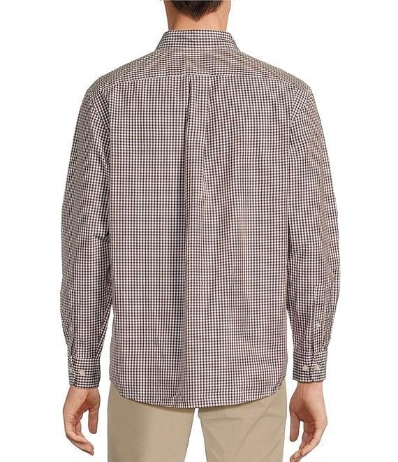 Roundtree & Yorke Long Sleeve Micro Check Pattern Slub Sport Shirt Product Image