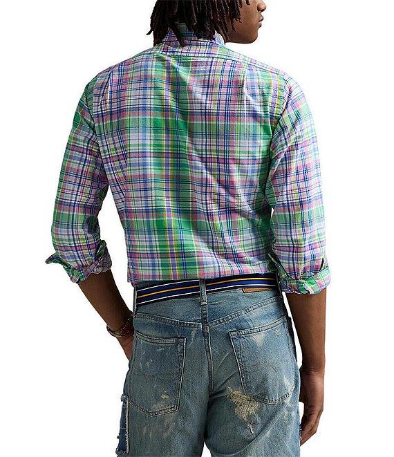 Polo Ralph Lauren Classic Fit Bright Plaid Oxford Long Sleeve Woven Shirt Product Image