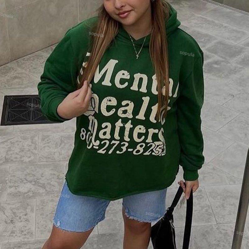 Mental Health Matters Graphic Print Pullover Hoodie Product Image