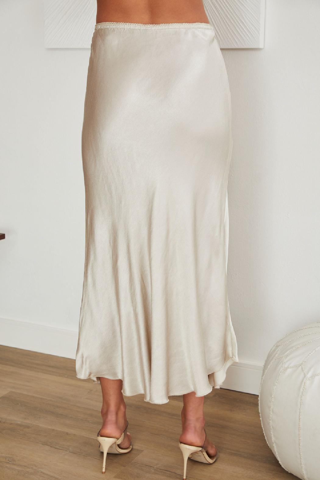 Reyan Satin Midi Skirt Product Image