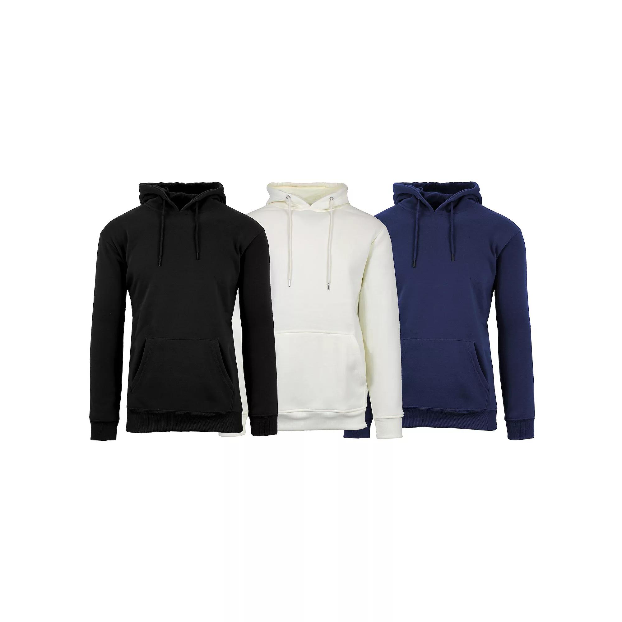 Men's Rudolph 3-Pack Heavyweight Fleece-Lined Modern Fit Hoodie, Size: XL, Black Natural Navy Product Image