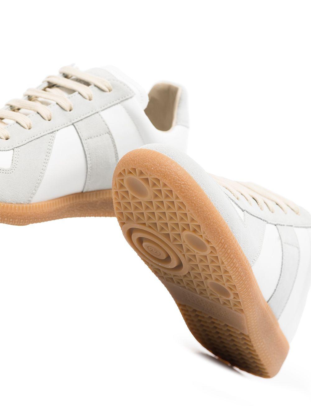 MAISON MARGIELA Replica Leather And Suede Sneakers In White Product Image