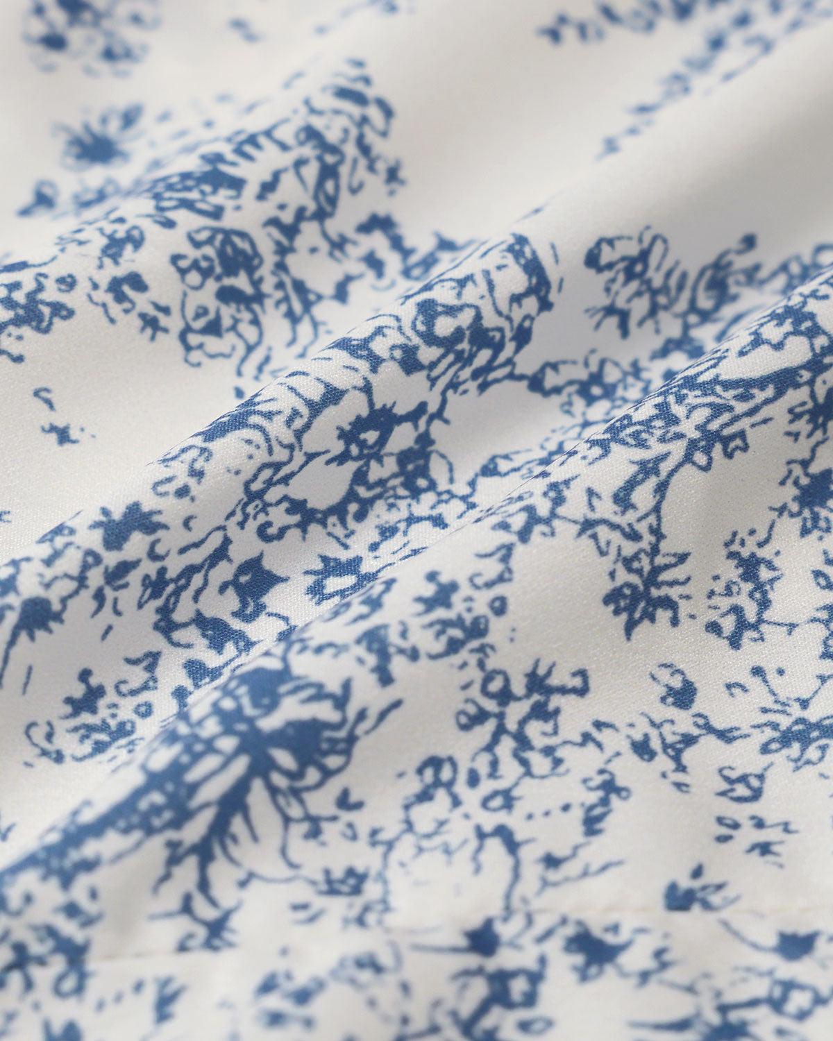 Blue Floral Ruched Cami Top Product Image