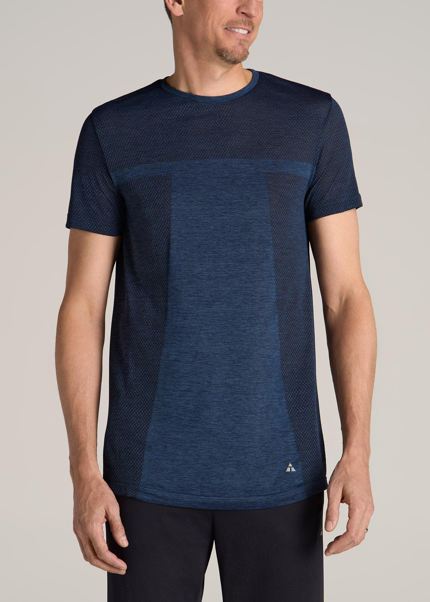 A.T. Performance Modern Fit Engineered Athletic Tee for Tall Men in Navy Mix Male Product Image