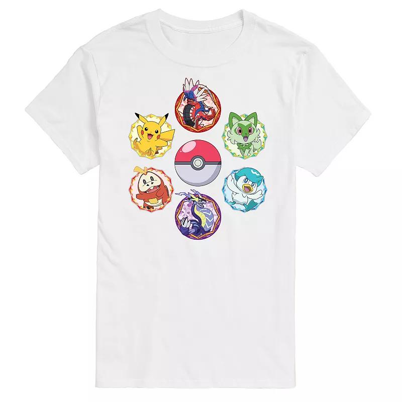 Big & Tall Pokemon Sparkle Badge Portraits Graphic Tee, Men's,  Product Image