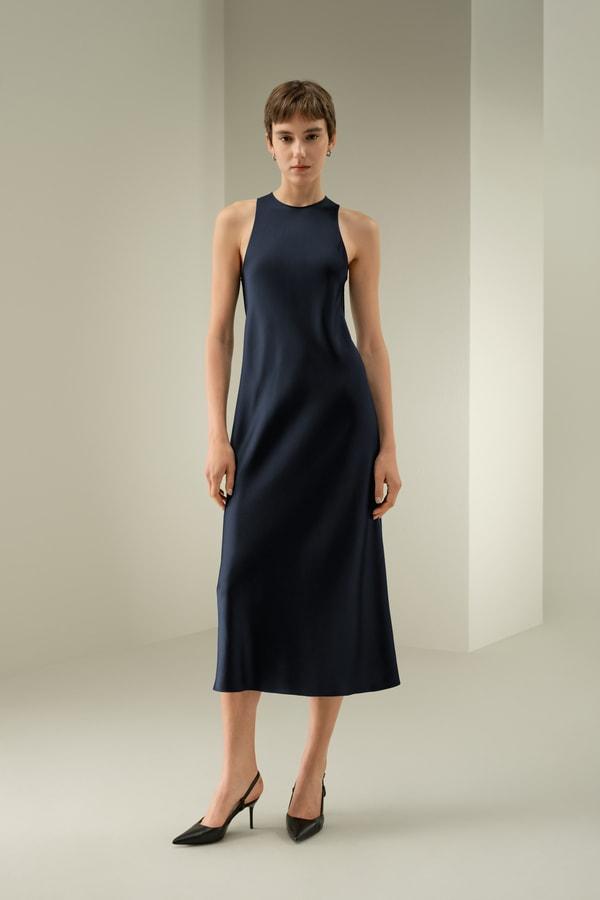 LILYSILK Silk Maxi Dress - Female - Pine 100% Premium Silk - Ultimate Luxury Smooth Texture Maxi Dress Product Image