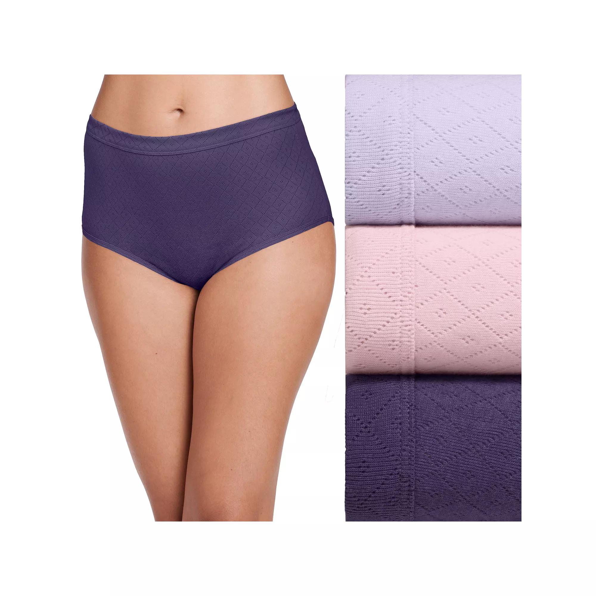 Women's Jockey® Elance Breathe 3-pack Pointelle Briefs Panty Set 1542,  Product Image