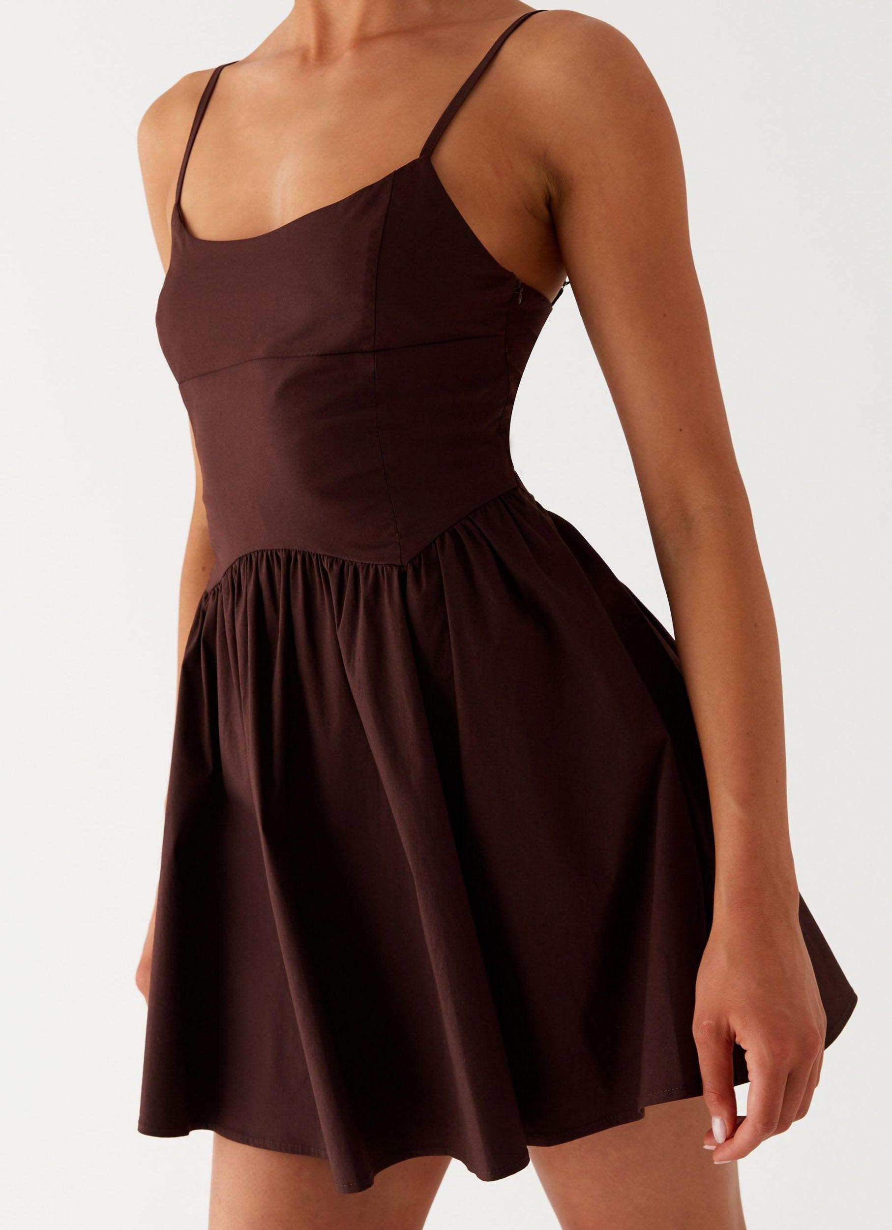 Tesoro Mio Mini Dress - Chocolate Product Image