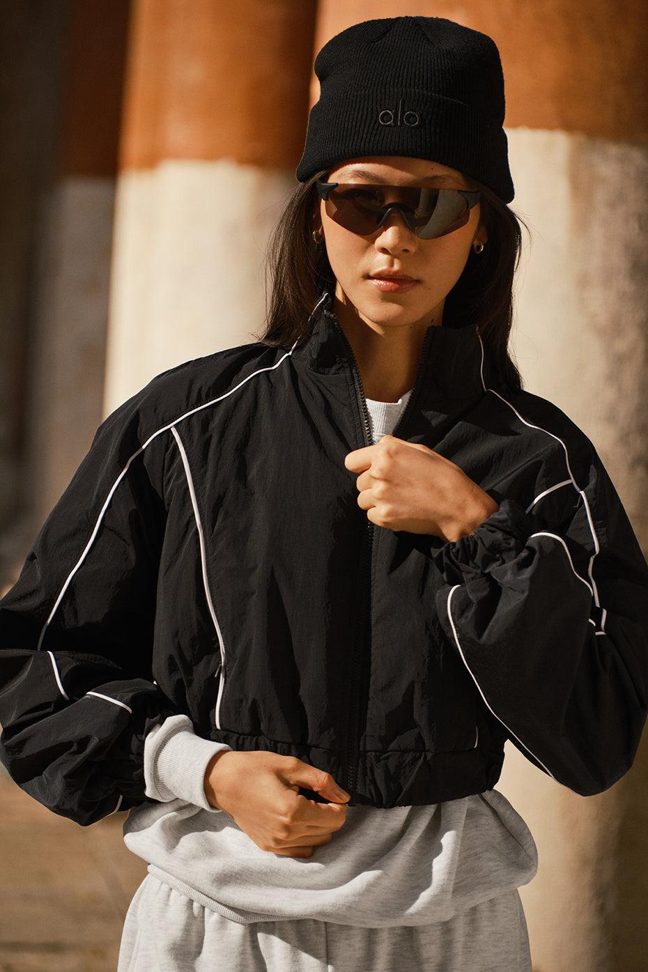 Motivate Full-Zip Track Jacket - Black/White Product Image