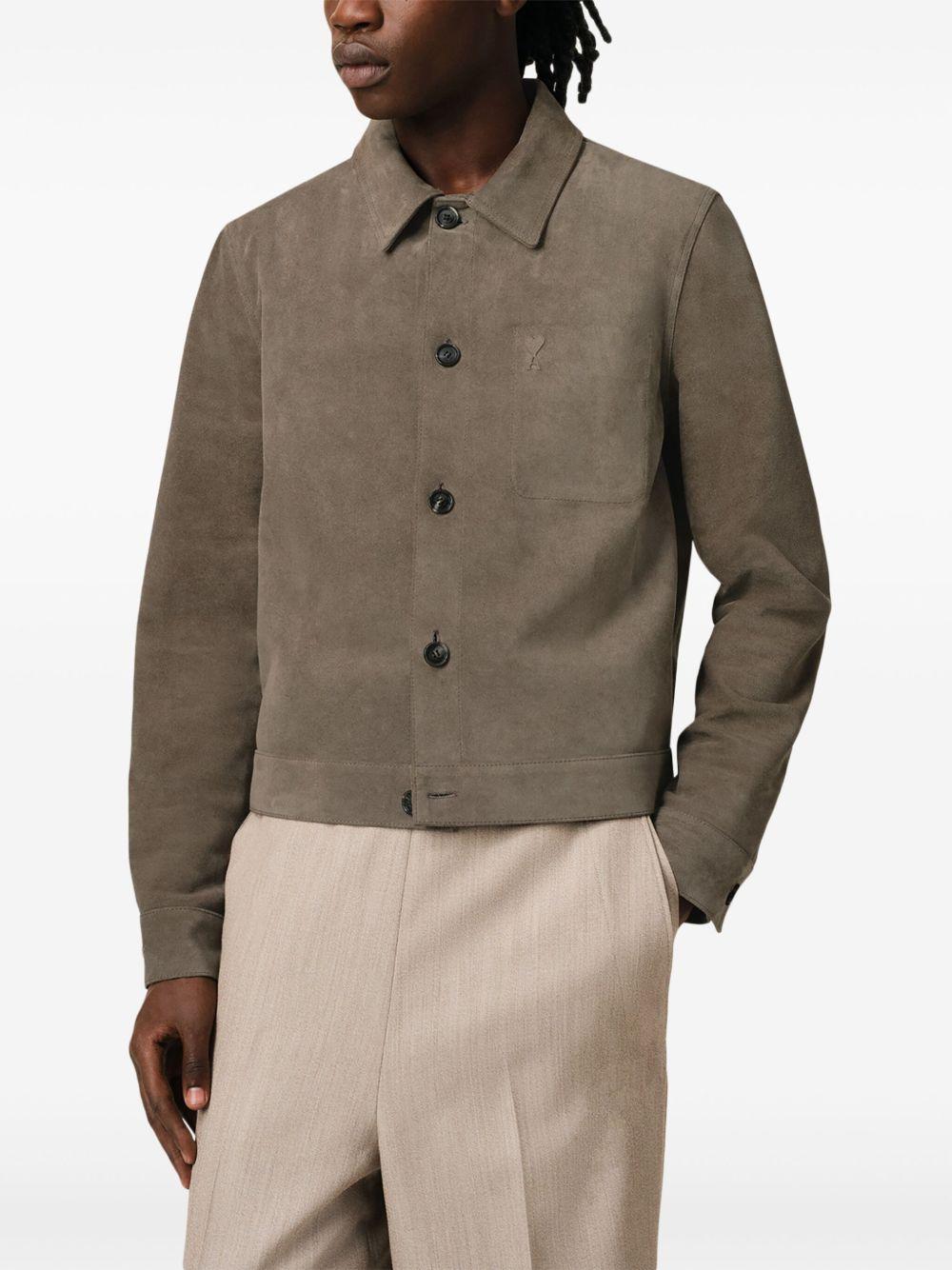 leather buttoned jacket Product Image