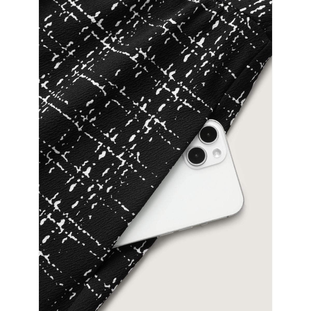 Plus Size Black Plaid Tweed Crisscross Back Button Detail Jumpsuit Women Work From Home Sleeveless Non Work Loose Jumpsuits BloomChic 30/6X Product Image