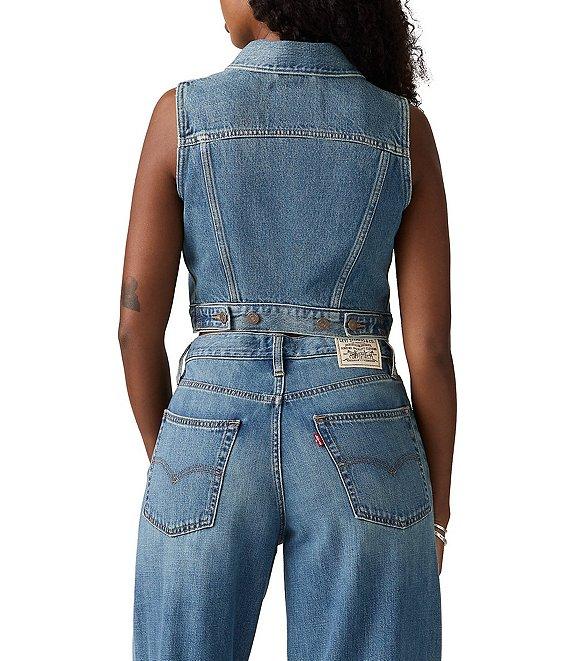 Levi's® Sleeveless Cropped Denim Vest Product Image