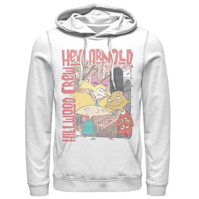 Men's Nickeloden Hey Arnold Colorful Hillwood Poster Hoodie,  Product Image