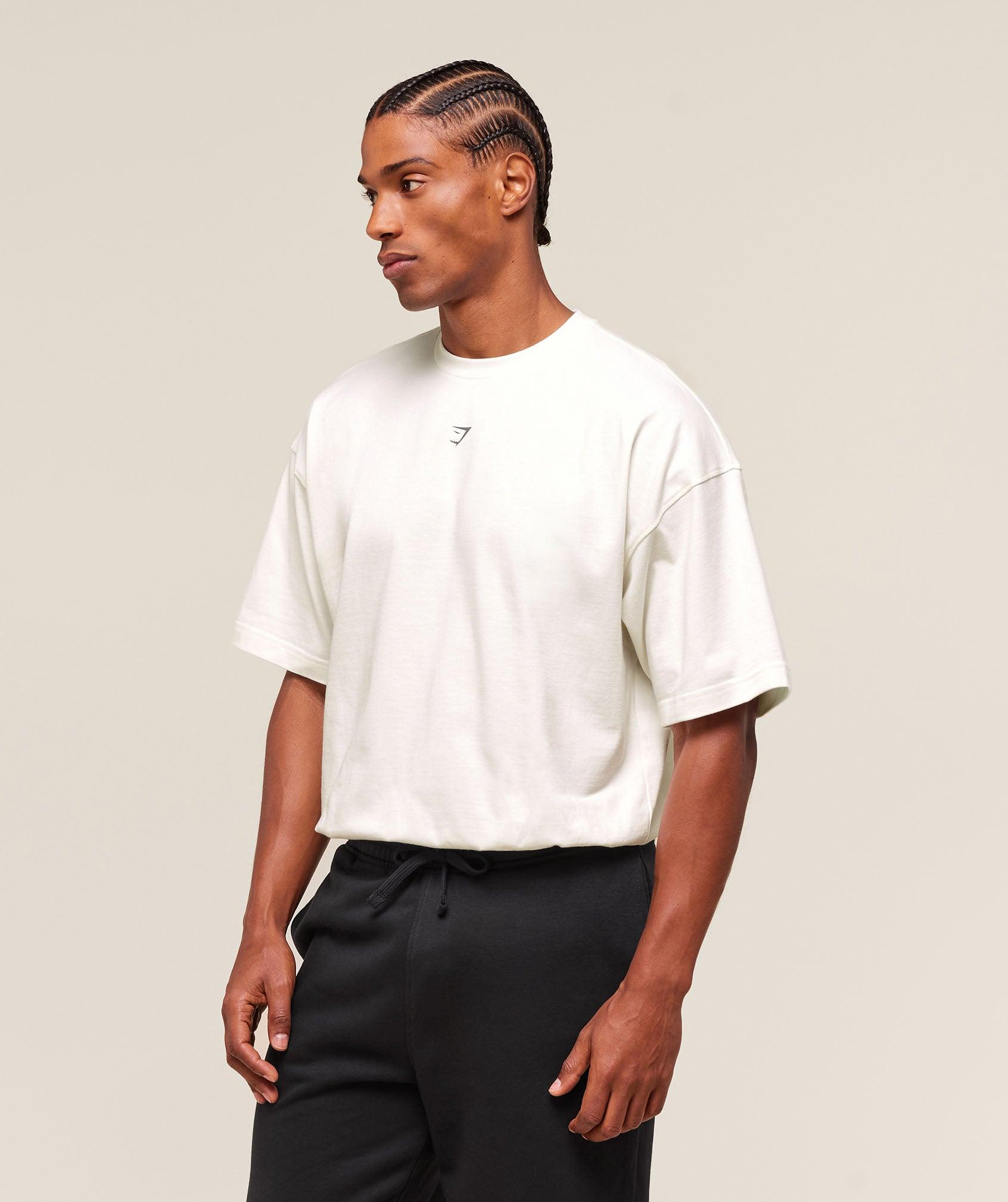 Gymshark Lifting Club Flex T-Shirt - Soft White Male Product Image