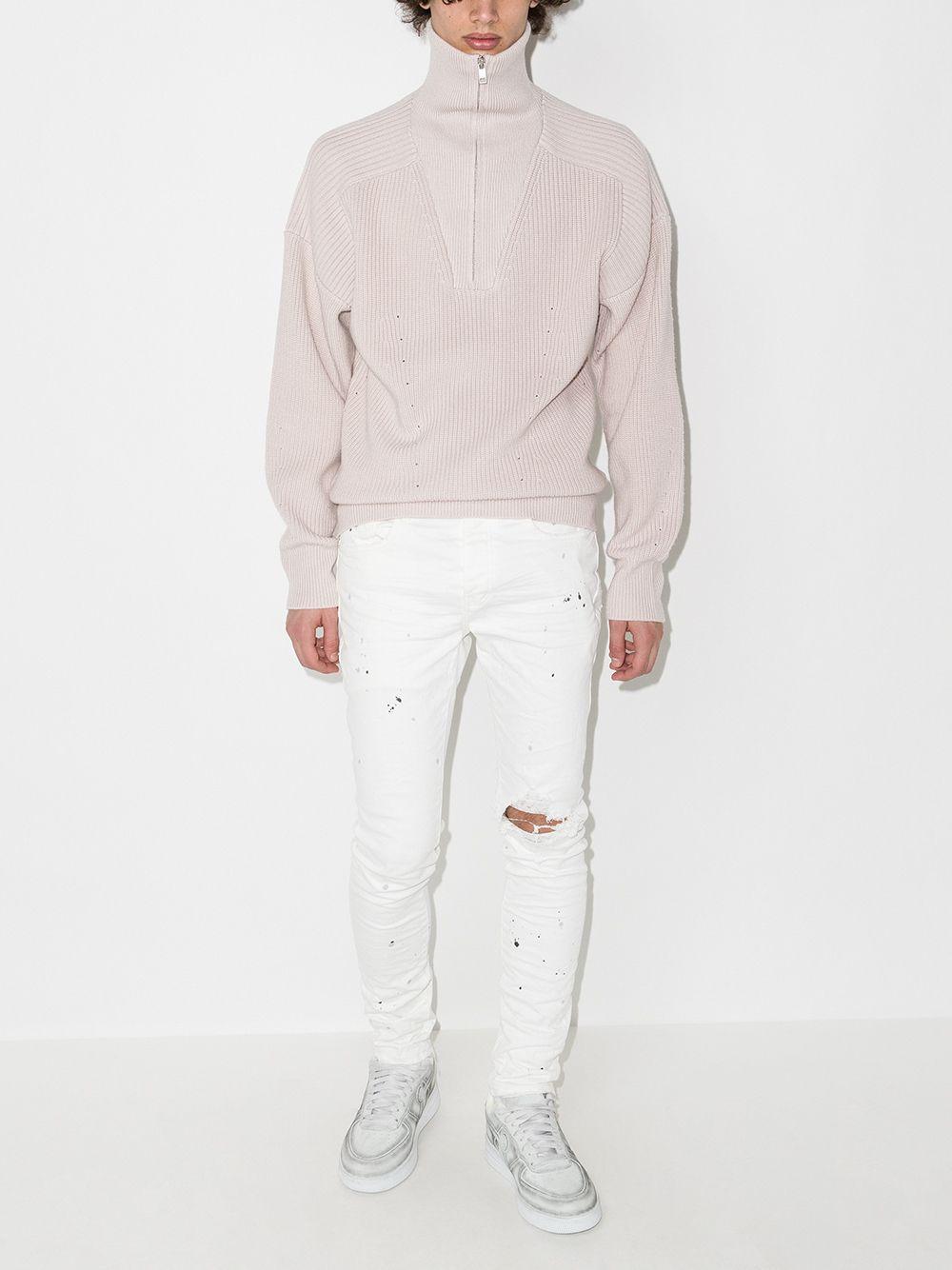 paint splatter-print skinny-cut jeans Product Image