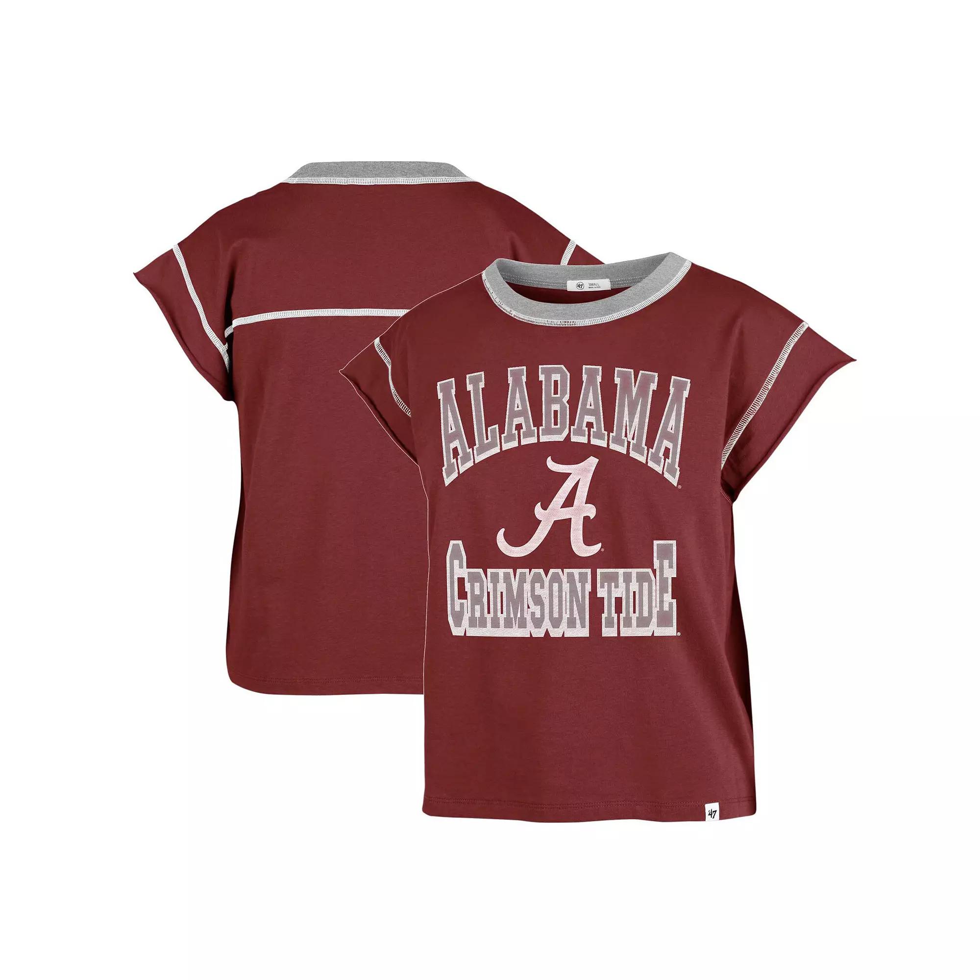 Women's '47 Crimson Alabama Crimson Tide Sound Up Maya Cutoff T-Shirt,  Product Image