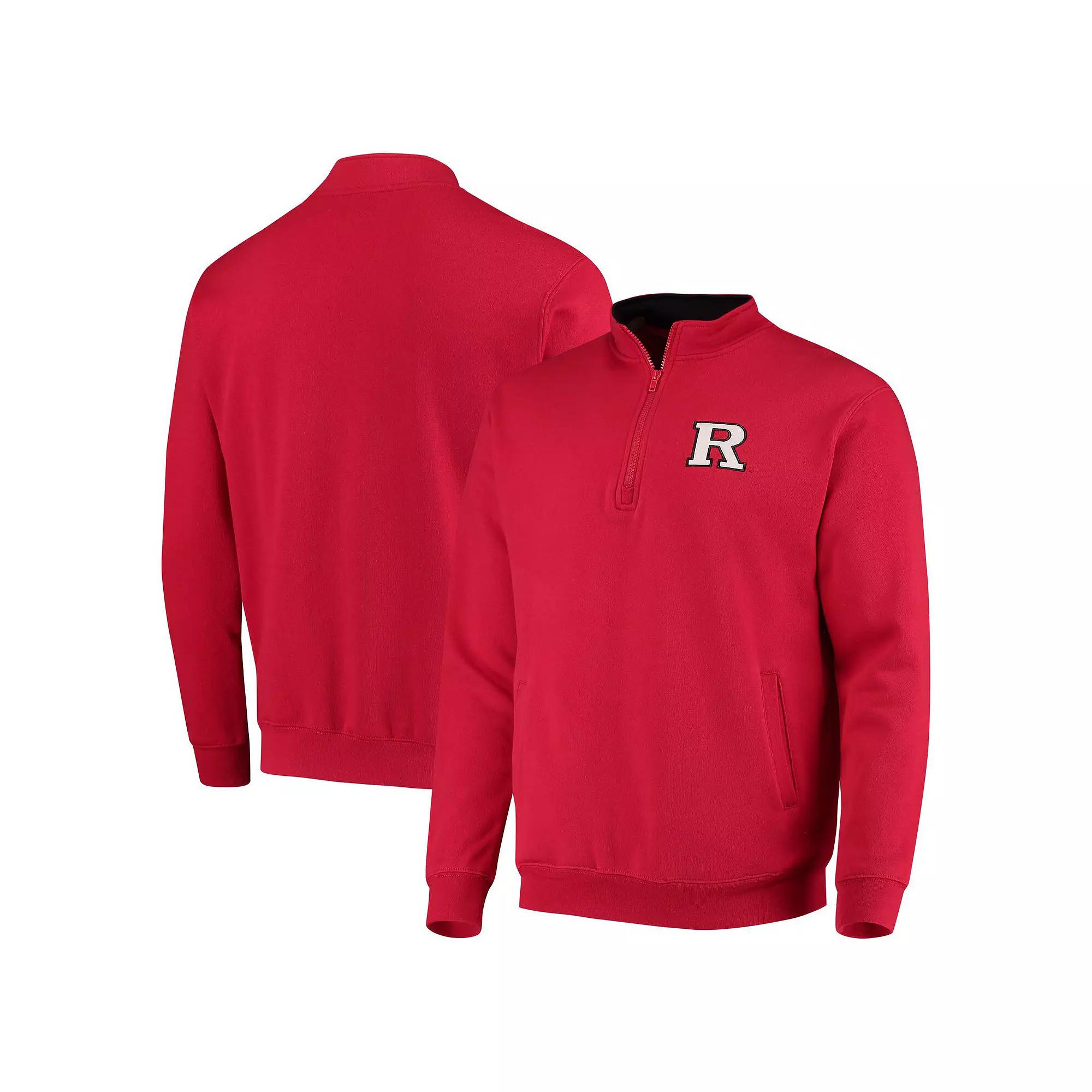 Men's Colosseum Scarlet Rutgers Scarlet Knights Tortugas Logo Quarter-Zip Jacket,  Product Image