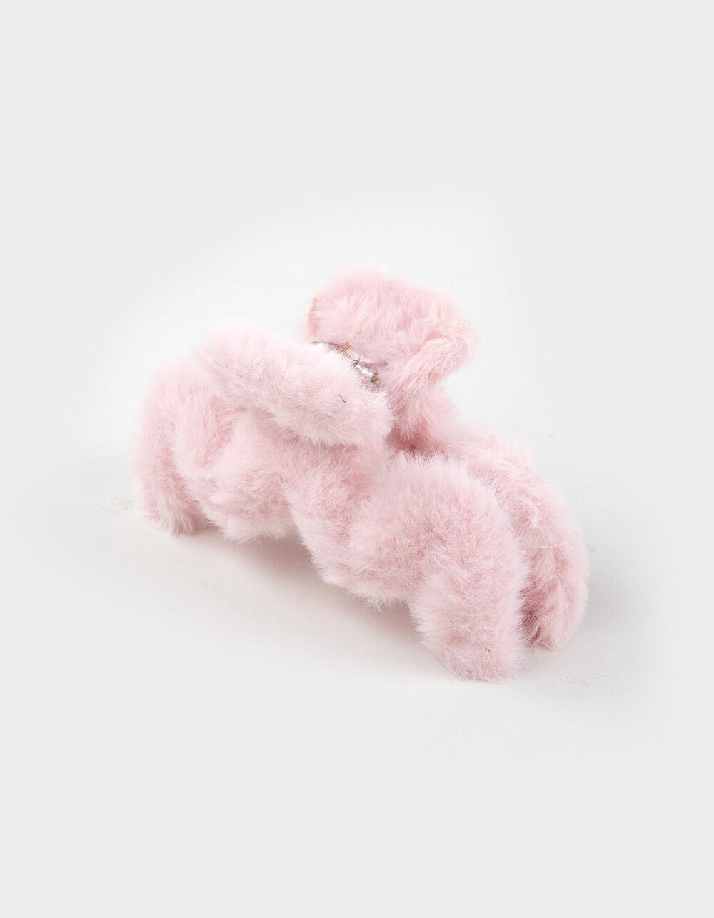FULL TILT Oversized Fuzzy Claw Clip - PINK Product Image